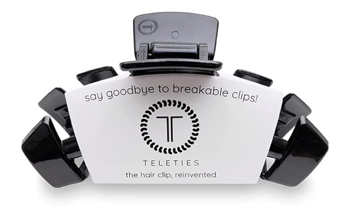 TELETIES - Large Hair Clip - Strong Grip, Bendable Teeth, Comfortable Curved Design - Ideal for T... | Amazon (US)