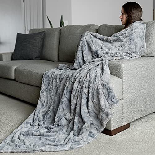 Oversized Softest Warm Elegant Cozy Faux Fur Home Throw Blanket 60" x 80" by Graced Soft Luxuries... | Amazon (US)