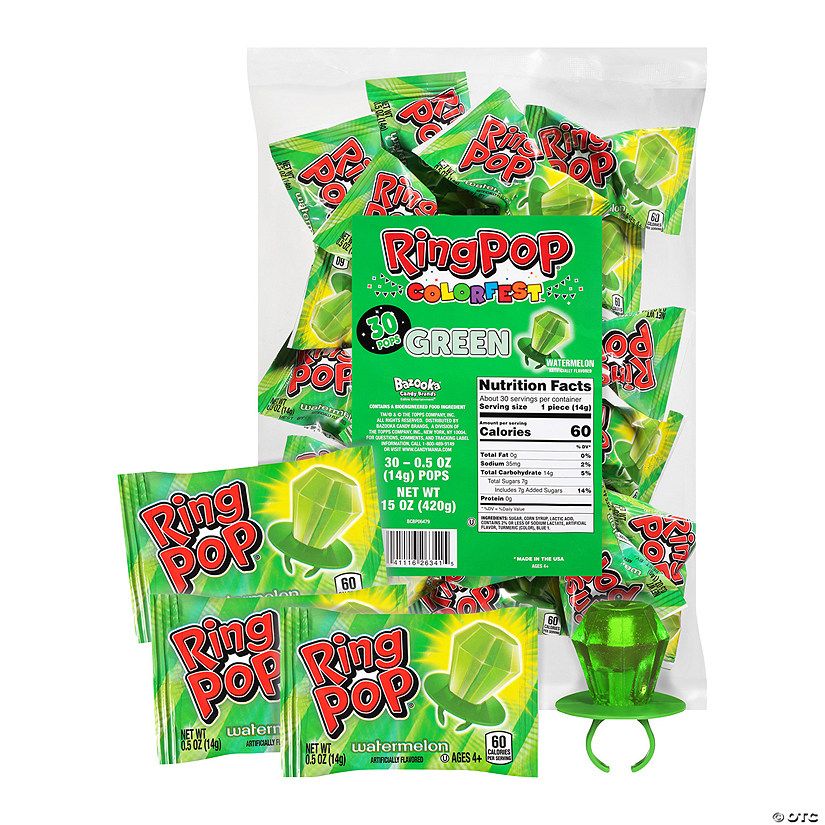 Green Ring Pops® - 30 Pc. | Oriental Trading Company