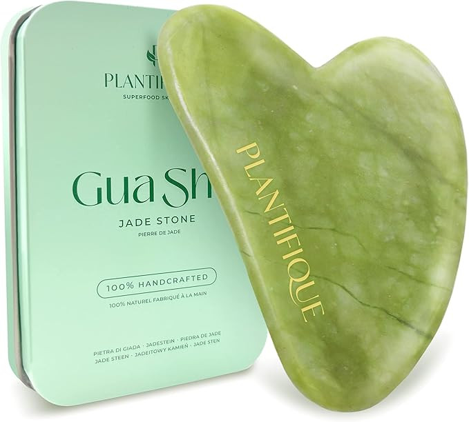 Plantifique Gua Sha Jade Tool for Face - Gua Sha Stone - Jade Stone GuaSha - Face Massager for Wo... | Amazon (UK)