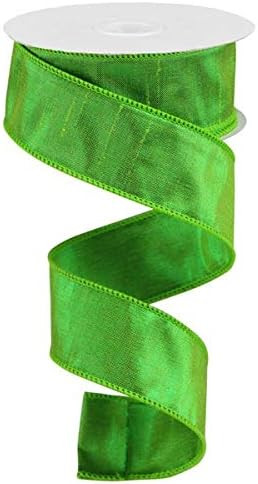 Metallic Dupioni Wired Edge Ribbon, 10 Yards (Green, 1.5 Inch) | Amazon (US)