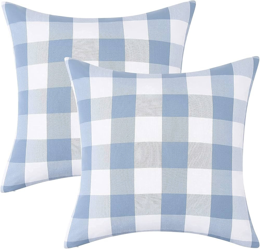 CAROMIO Buffalo Check Throw Pillow Covers Set of 2 Farmhouse Decorative Pillowcases Outdoor Plaid... | Amazon (US)