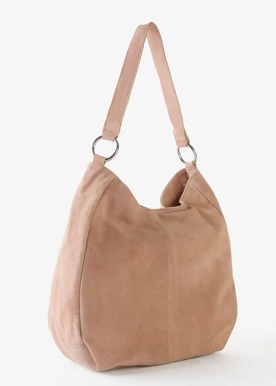 Veloursledertasche mit dekorativem Zusatzriemen | Bonprix DE