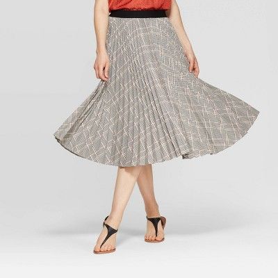 Women's Relaxed Fit High-Rise Midi Skirt - A New Day™ Gray | Target