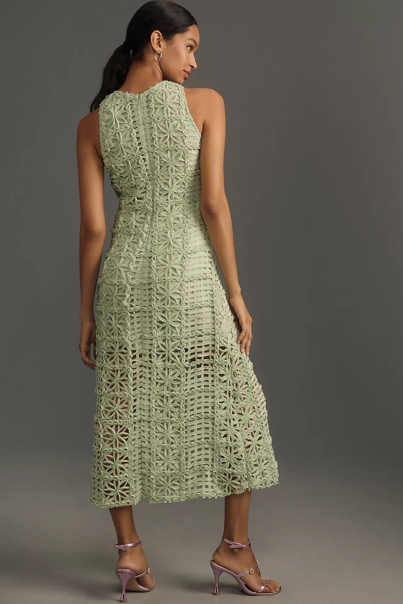 Endless Rose Sleeveless Textured Midi Dress | Anthropologie (US)