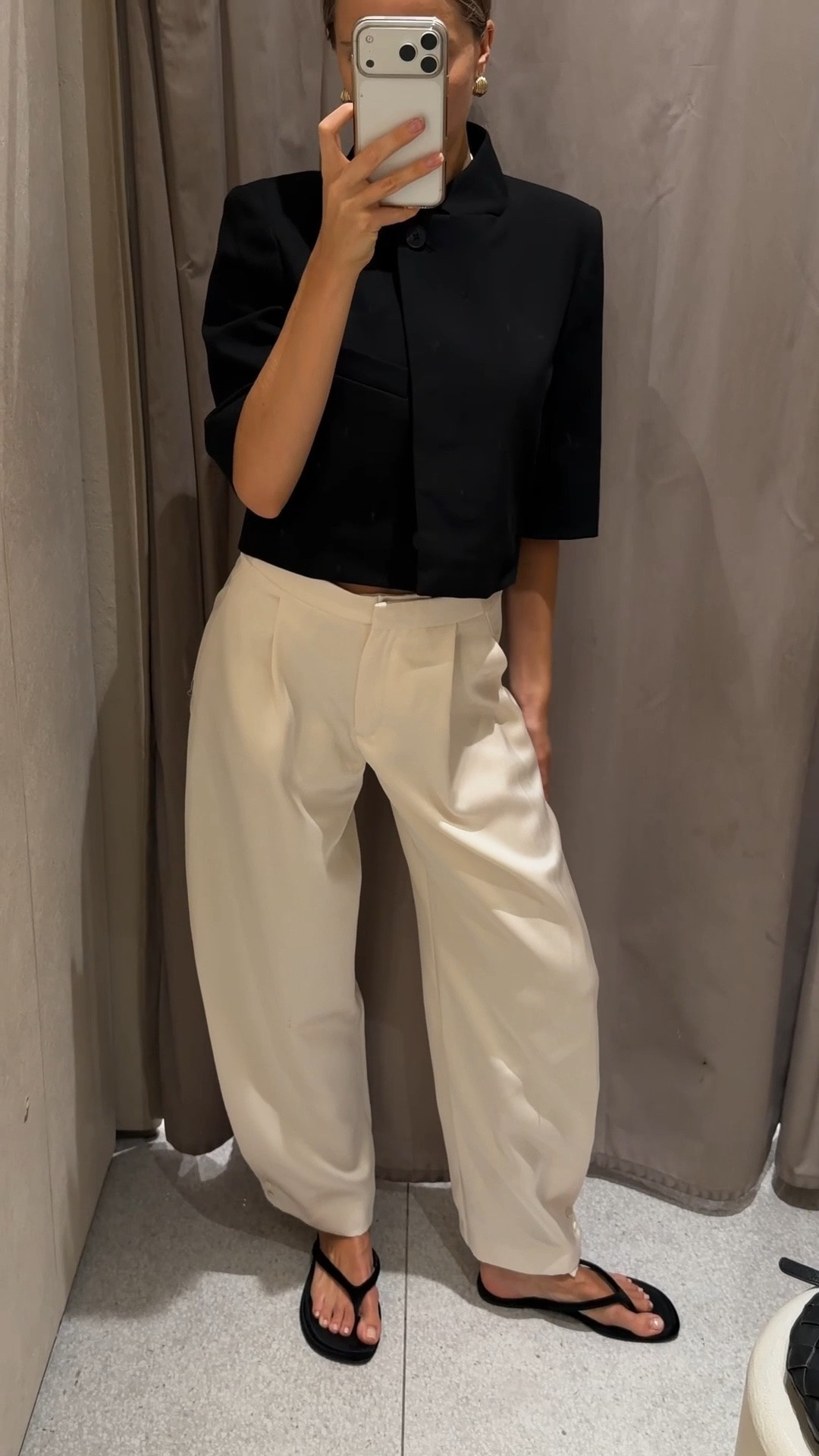 Satin pants and cropped blazer 🍨 I’m wearing both size S

#LTKootd