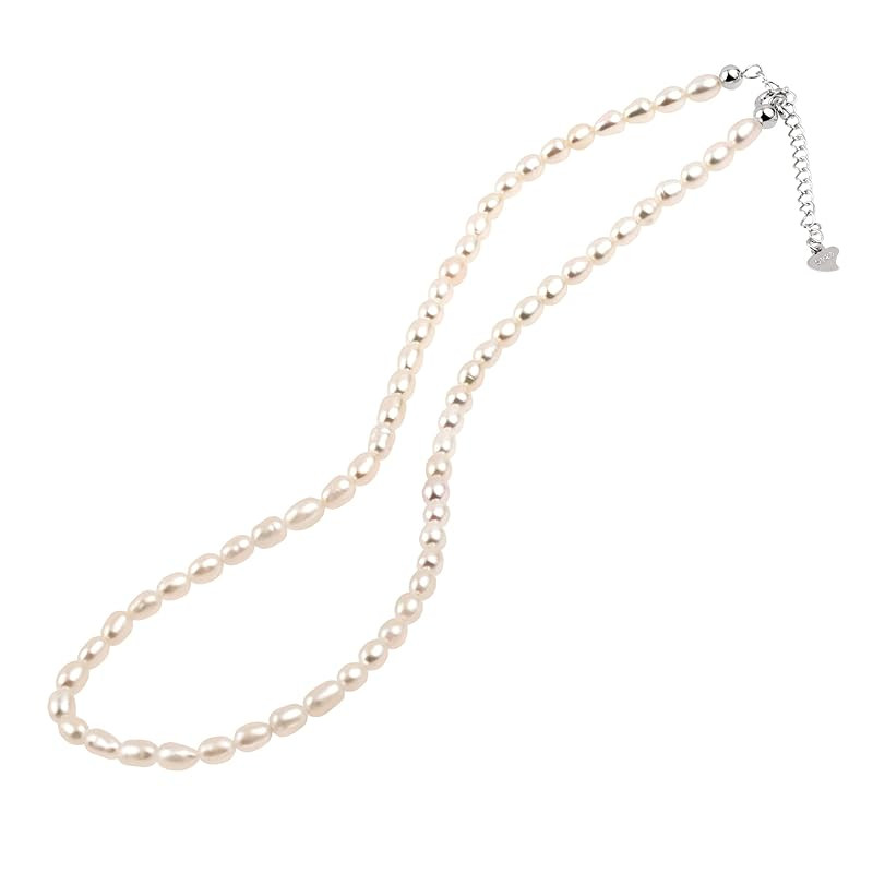 Sterling Silver White Freshwater Cultured Small Pearls Choker Necklace for Women | Amazon (US)