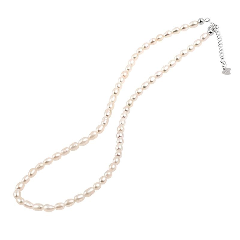 Sterling Silver White Freshwater Cultured Small Pearls Choker Necklace for Women | Amazon (US)