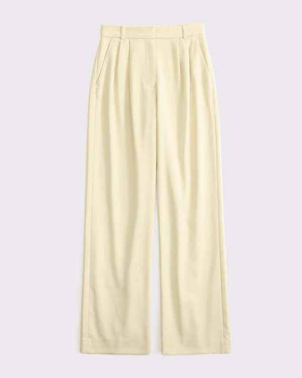 Curve Love A&F Sloane Tailored Wide Leg Pant | Abercrombie & Fitch (US)