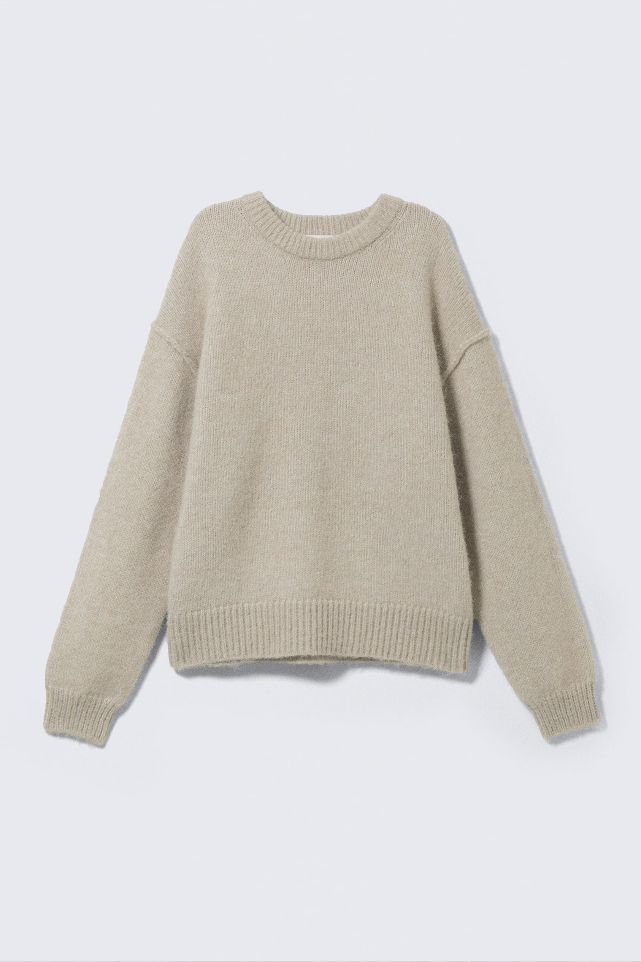 Relaxed Hairy Knitted Sweater | Weekday