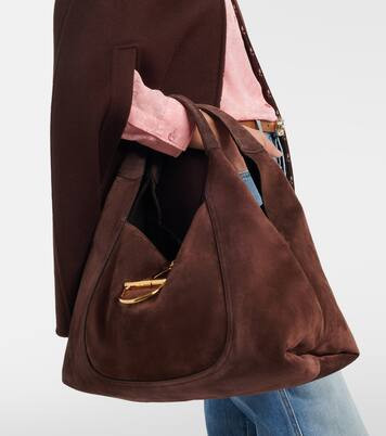 Gucci Softbit Maxi suede shoulder bag | Mytheresa (INTL)