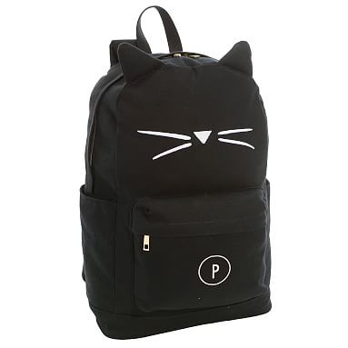 Emily & Meritt Black Kitty Recycled Backpacks | Pottery Barn Teen