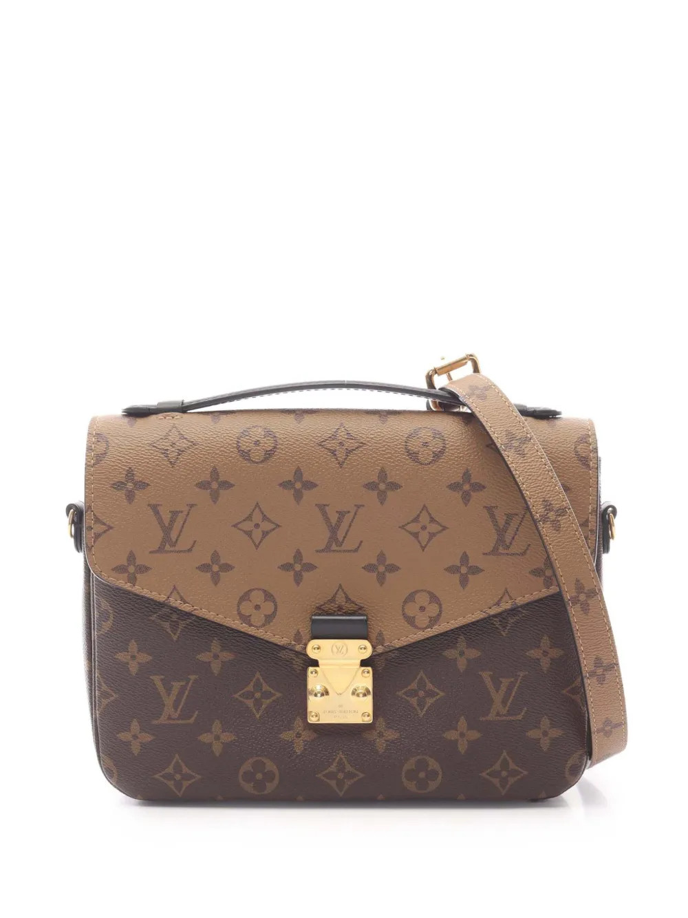 Louis Vuitton Pre-Owned 2020 Monogram Reverse Pochette Metis satchel - Brown | Farfetch Global
