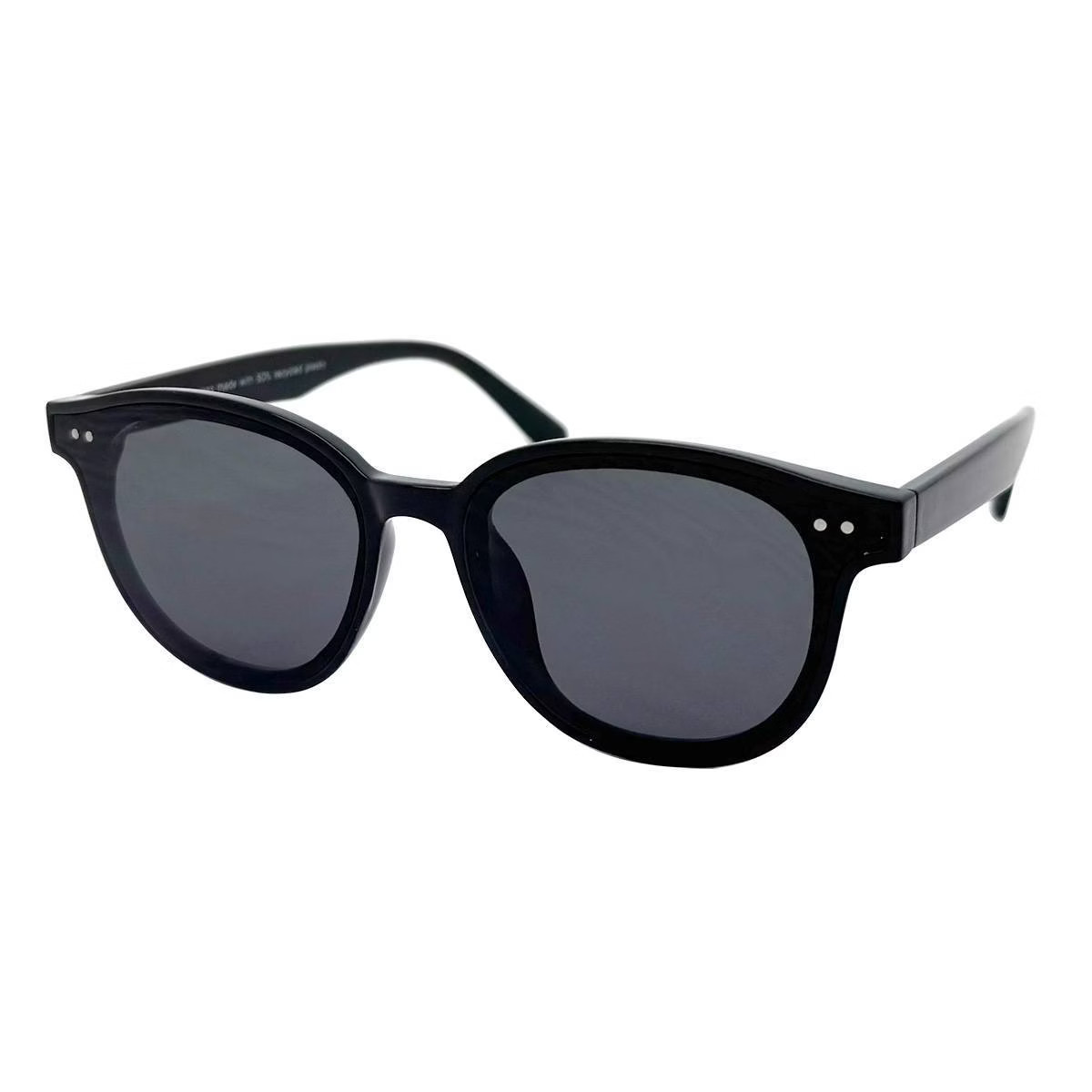 Women's Plastic Round Sunglasses - Wild Fable™ Black: UV Protection, Recycled Frame, Medium Fit | Target