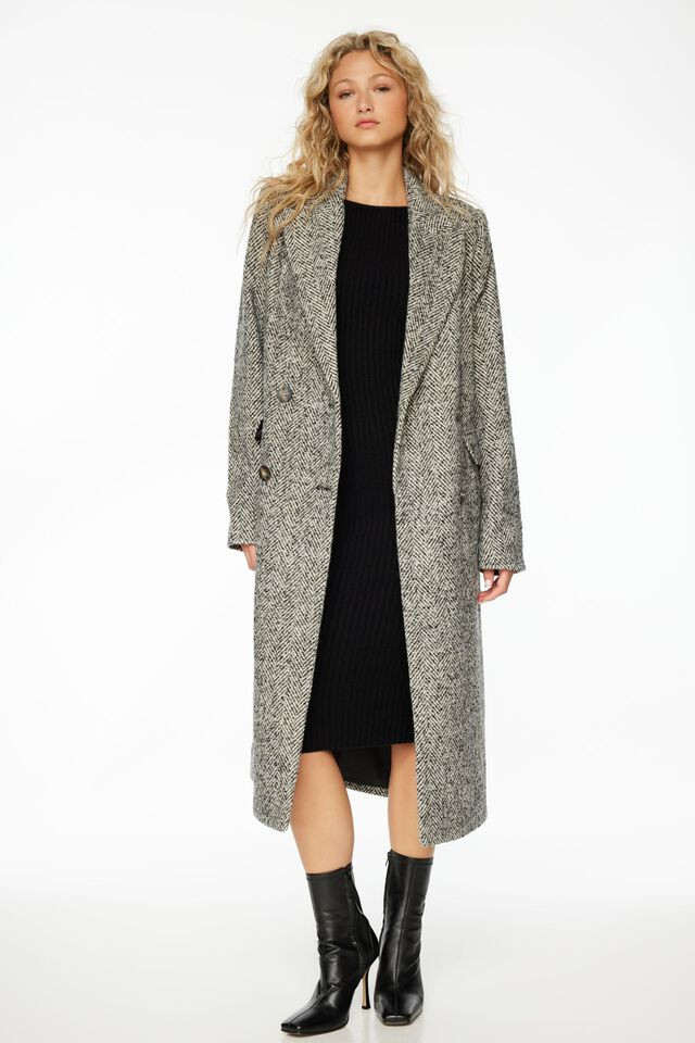 Tweed Top Coat | Dynamite Clothing