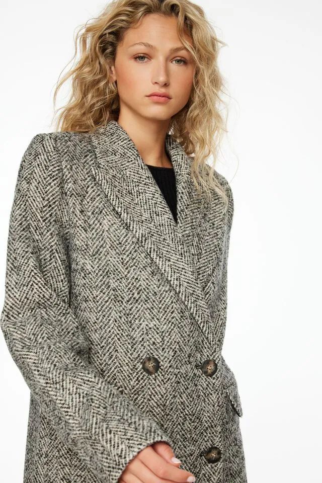 Tweed Top Coat | Dynamite Clothing