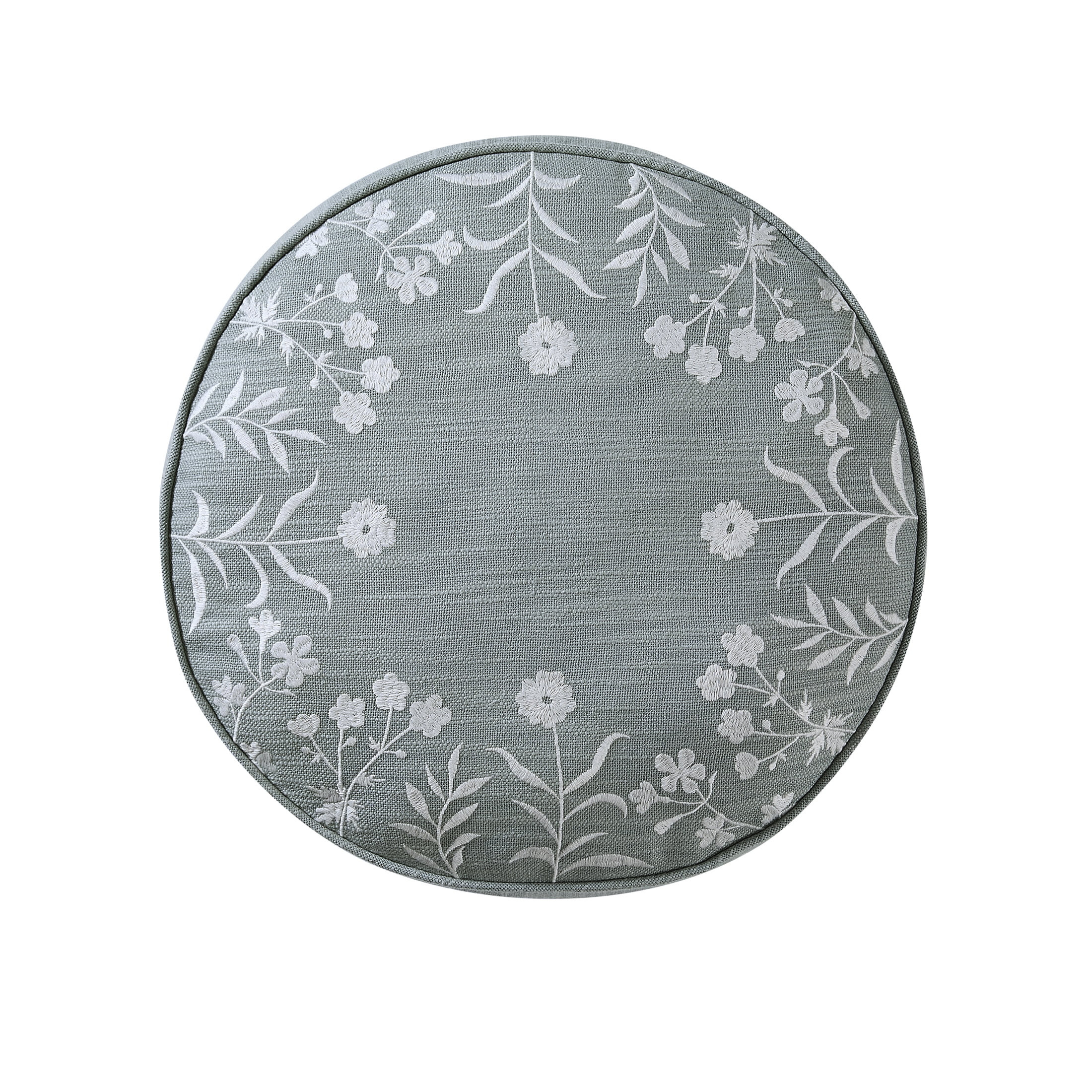 My Texas House 16" Clark Dusty Green Cotton Slub Round Decorative Pillow | Walmart (US)