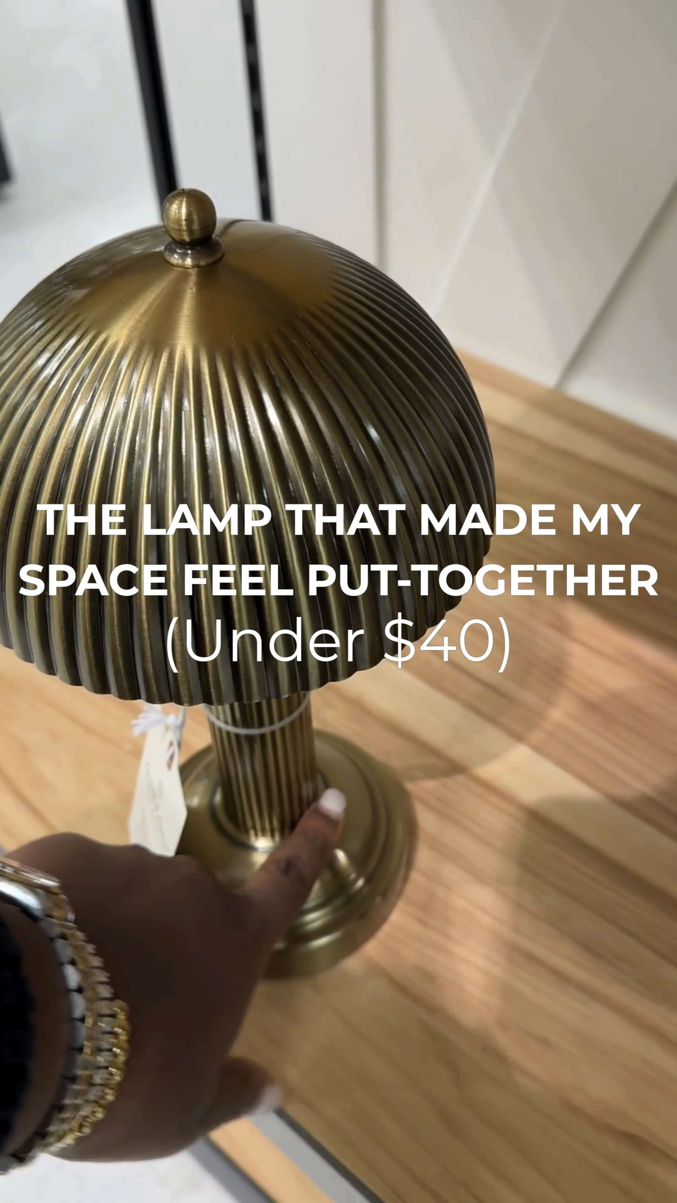 This fluted brass table lamp is the perfect mix of modern and timeless. The warm lighting creates a cozy, elevated feel while the design adds a subtle statement without overwhelming your space. #targethome #homedecorfinds #cozyhome #ltkhome #homeupgrade #interiorinspo #modernhome #homedecorideas #affordablehome #targetfinds 

 #LTKmomlife #LTKHome #LTKSaleAlert