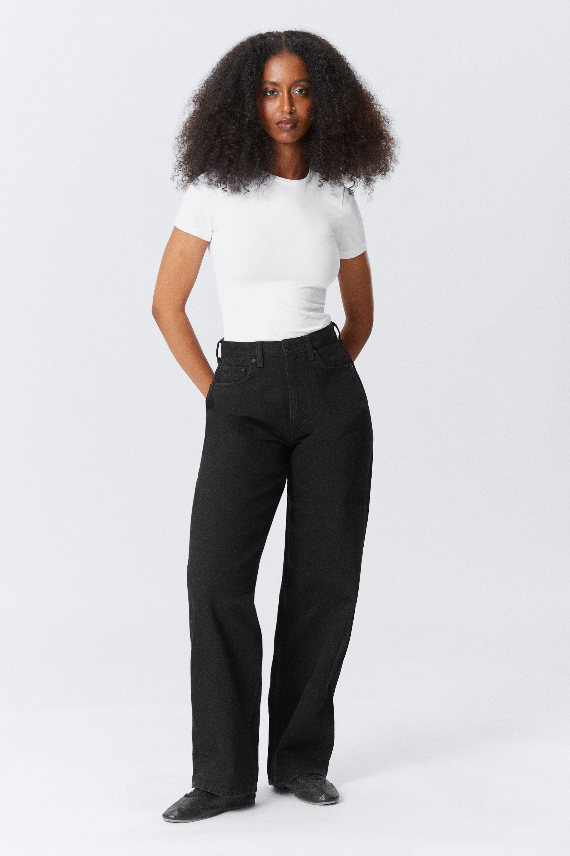 Halo Curve High Waisted Regular Wide Leg Jeans | H&M (UK, MY, IN, SG, PH, TW, HK)