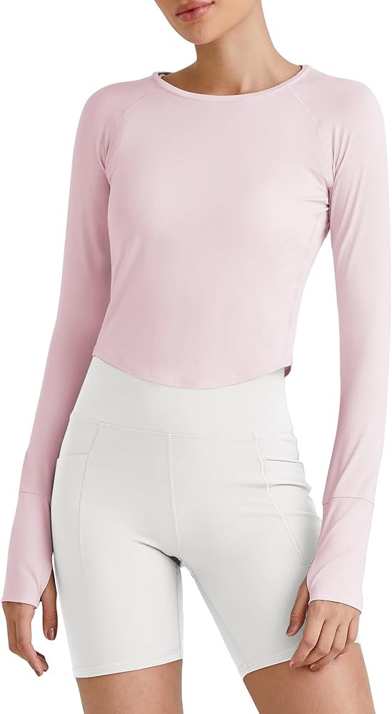 G4Free UPF 50+ Rash Guard for Women Long Sleeve Workout Tops Lightweight Crop Length Sun Shirts U... | Amazon (US)