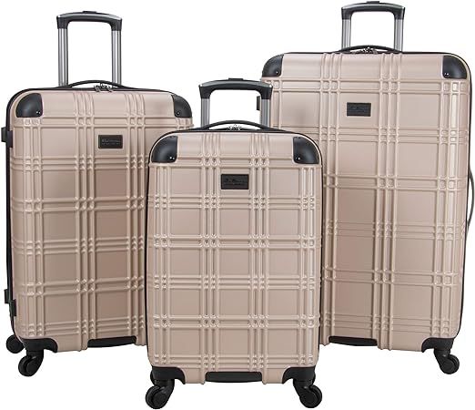 Ben Sherman Nottingham Lightweight Hardside 4-Wheel Spinner Travel Luggage, Light Gold, 3-Piece S... | Amazon (US)