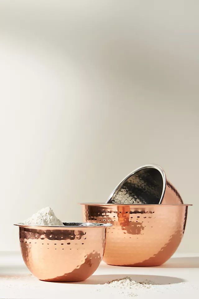 Hammered Copper Nesting Bowls, Set of 3 | Anthropologie (US)