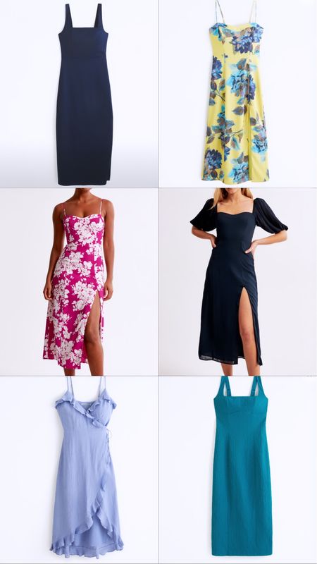 Wedding Guest, Easter, dress, resort wear, vacation outfits, date night outfit, spring outfit, blue dress, midi dress, Abercrombie, pink dress, floral dress, black dress, navy dress, yellow dress. 

#LTKwedding #LTKstyletip #LTKSeasonal