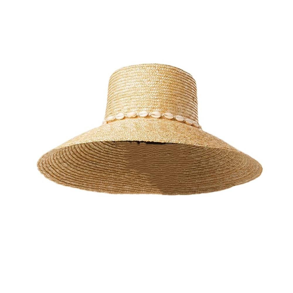 DBFBDTU Wide Brim Beach Hats with Neck Tie for Women Large Hats Summer Big Brim Straw Hats | Amazon (US)