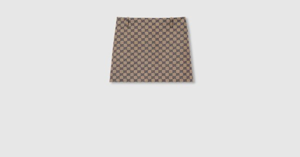 GG linen blend canvas skirt | Gucci (US)