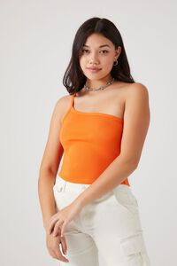 Ribbed Knit One-Shoulder Cami | Forever 21 (US)