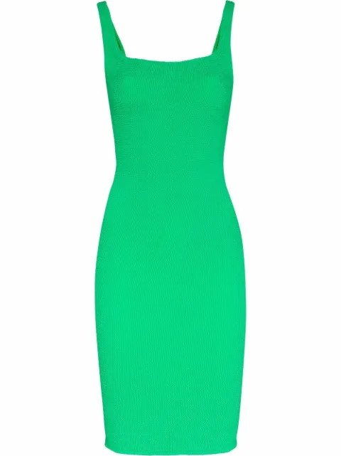 Hunza G square-neck Sleeveless Minidress - Farfetch | Farfetch Global
