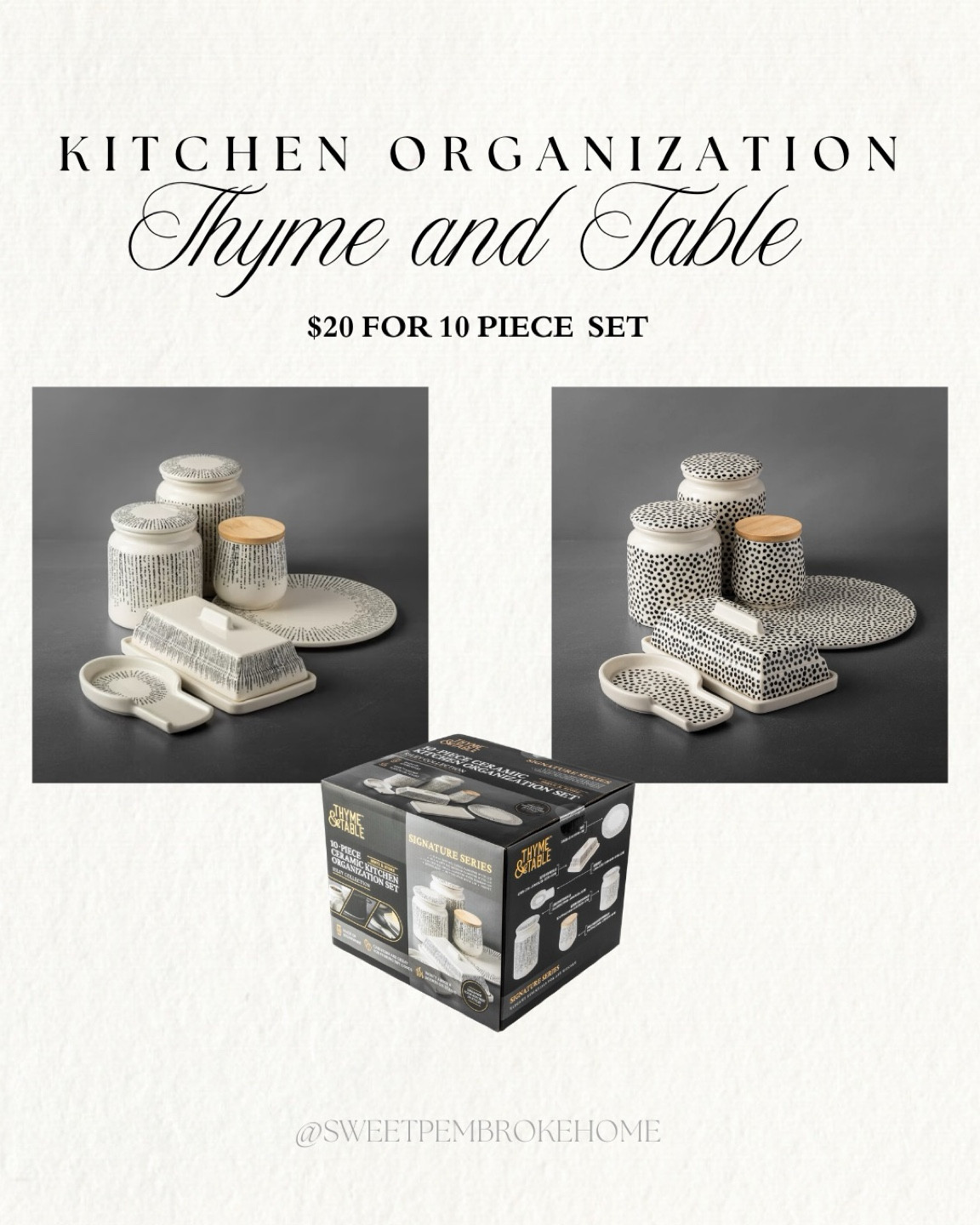 The prettiest ceramic organization sets on sale! The 10 piece set of $20!! #organization #kitchenorganization 

#LTKHome #LTKFindsUnder50 #LTKSaleAlert