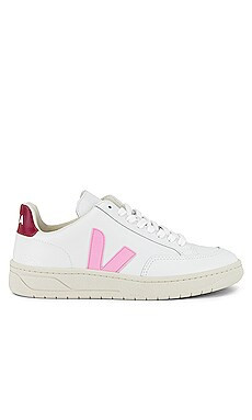 Veja V-12 Sneaker in Extra White & Guimauve & Marsala from Revolve.com | Revolve Clothing (Global)