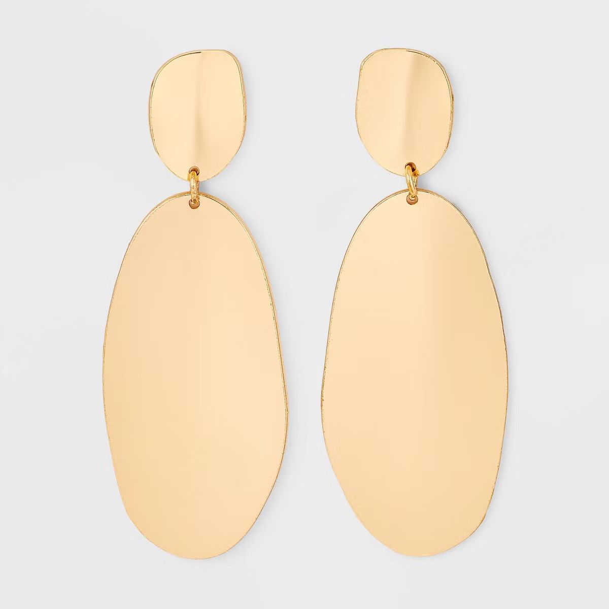 Larger Irregular Disc Drop Earrings - Universal Thread™ Gold | Target