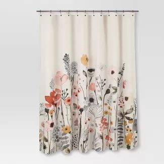 Shower Curtain Floral Wave - Threshold™ | Target