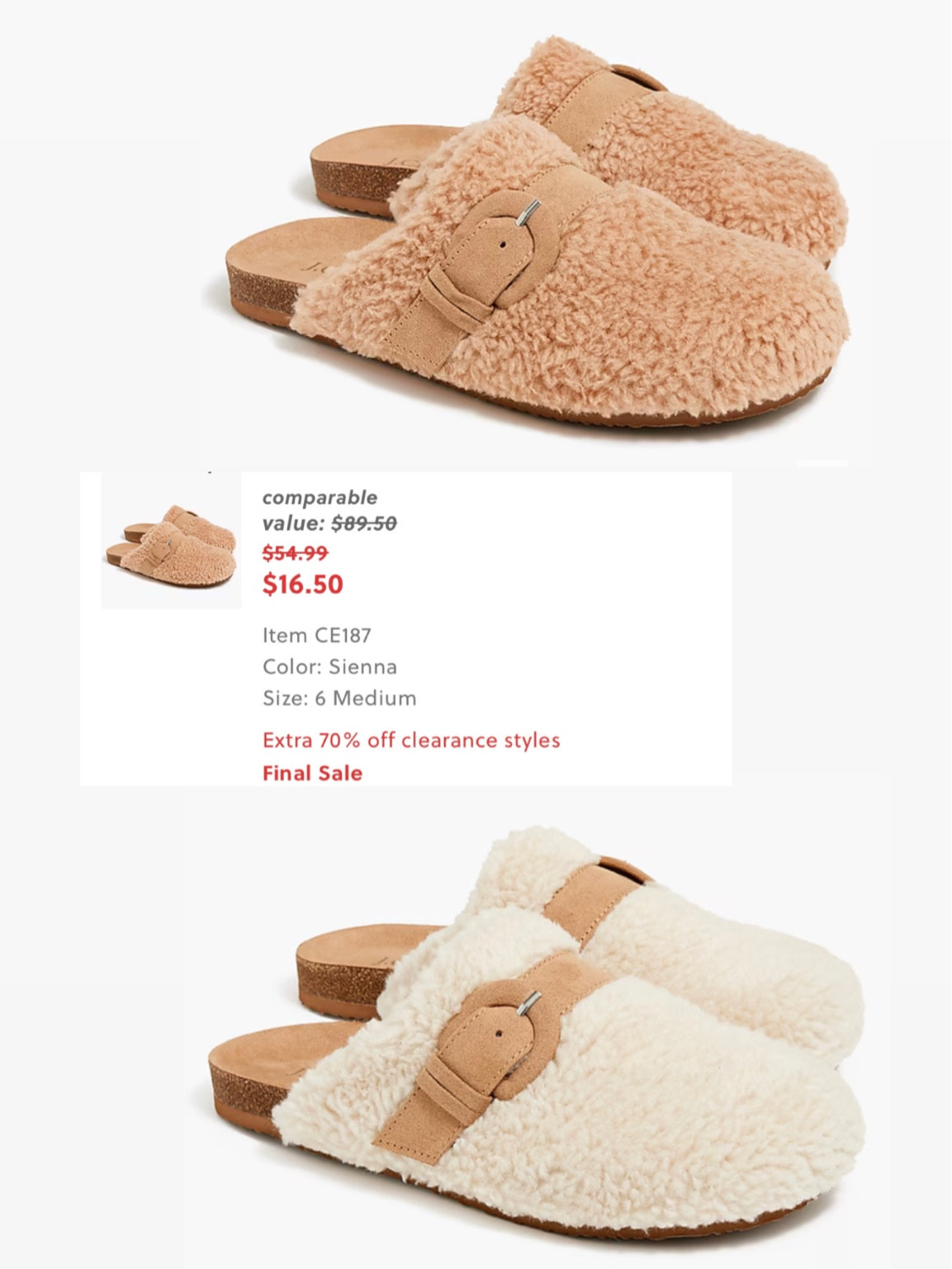 $16.50 Teddy clogs reg $54. Use code GIVE70.

#LTKSeasonal #LTKFindsUnder50 #LTKShoeCrush