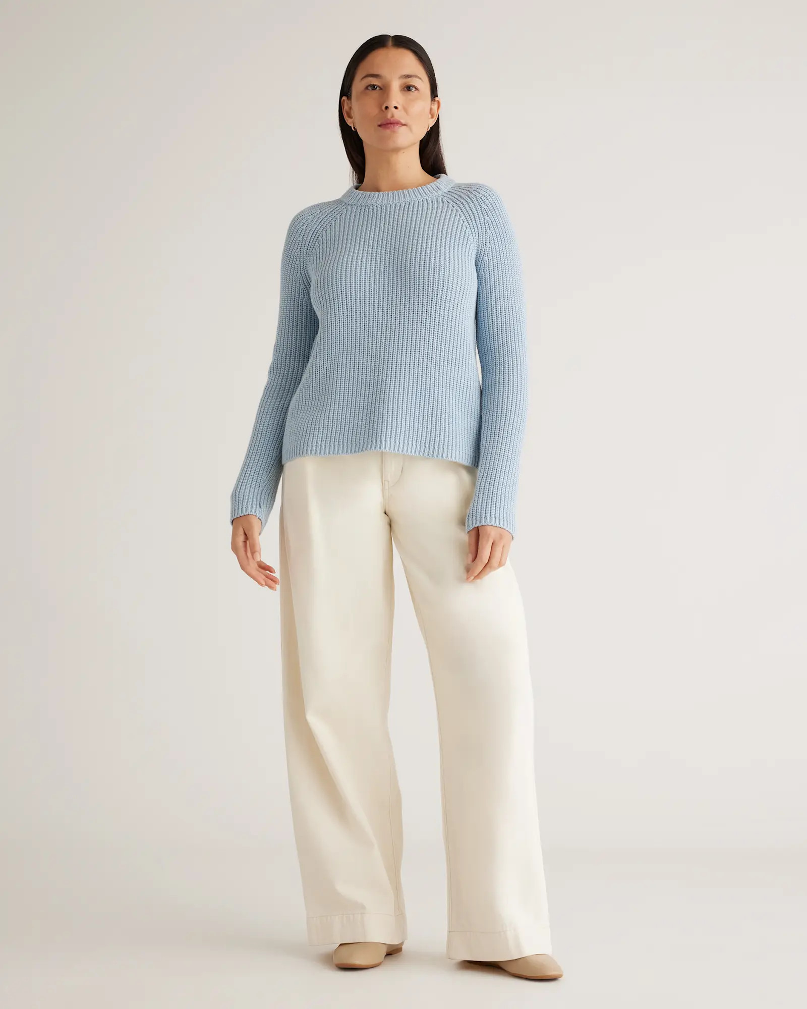 100% Organic Cotton Fisherman Crew Sweater | Quince