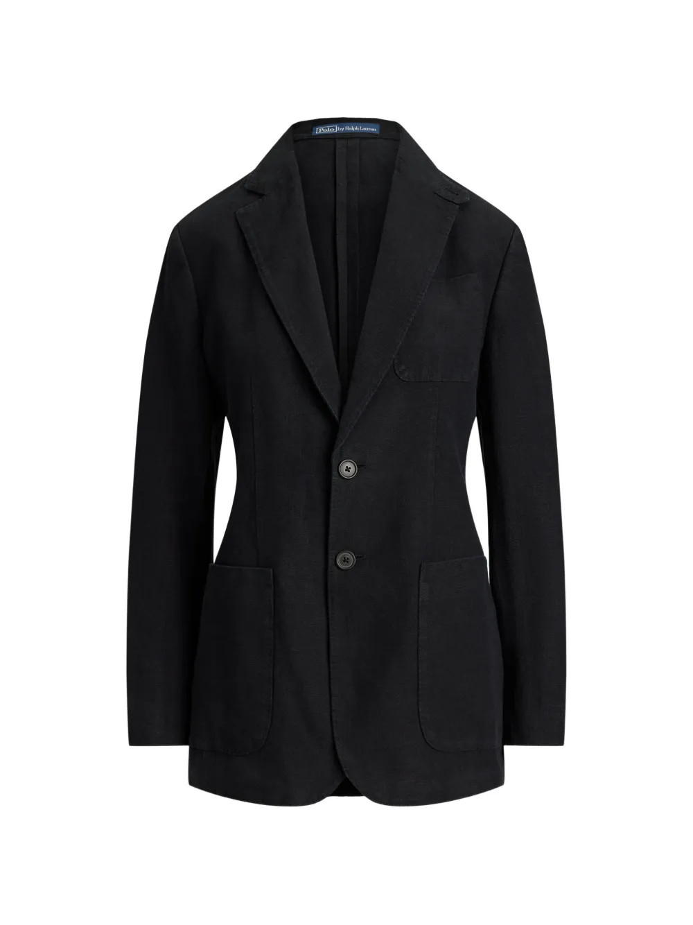 Polo Ralph Lauren single-breasted linen blazer - Black | Farfetch Global