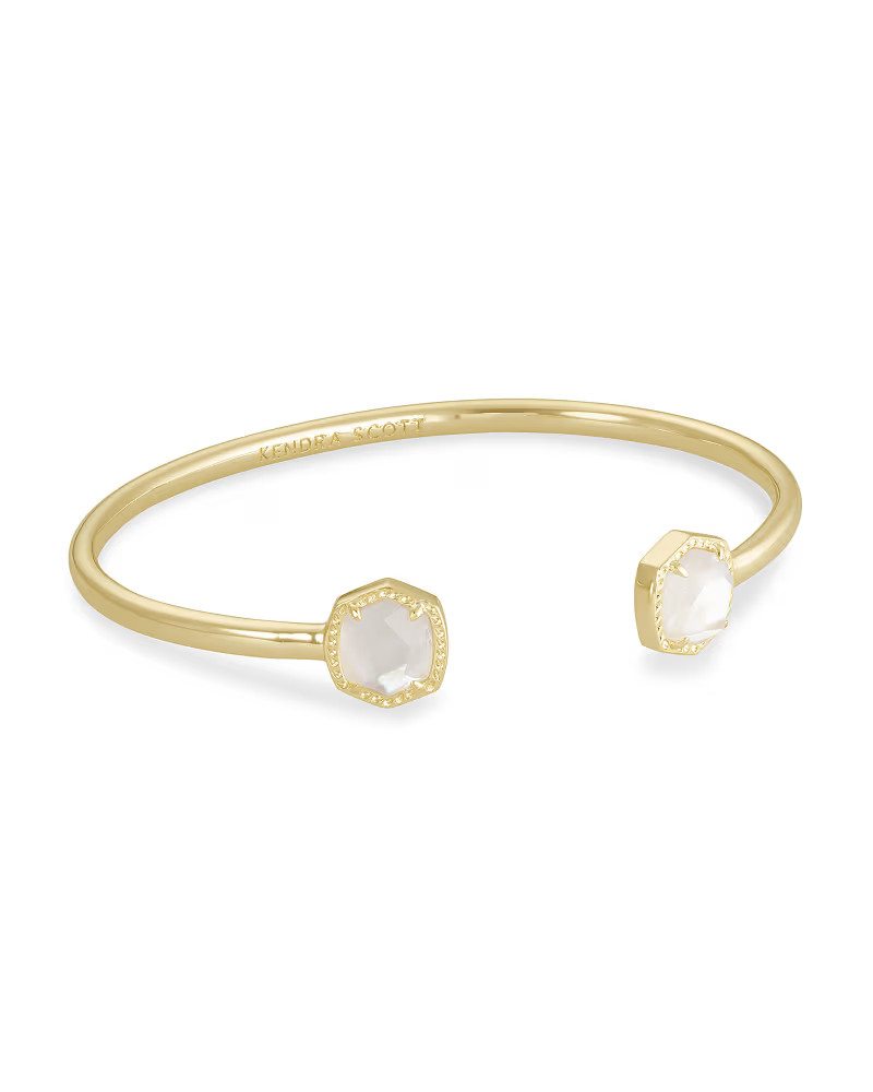 Davie Gold Cuff Bracelet in Ivory Mother-of-Pearl | Kendra Scott | Kendra Scott
