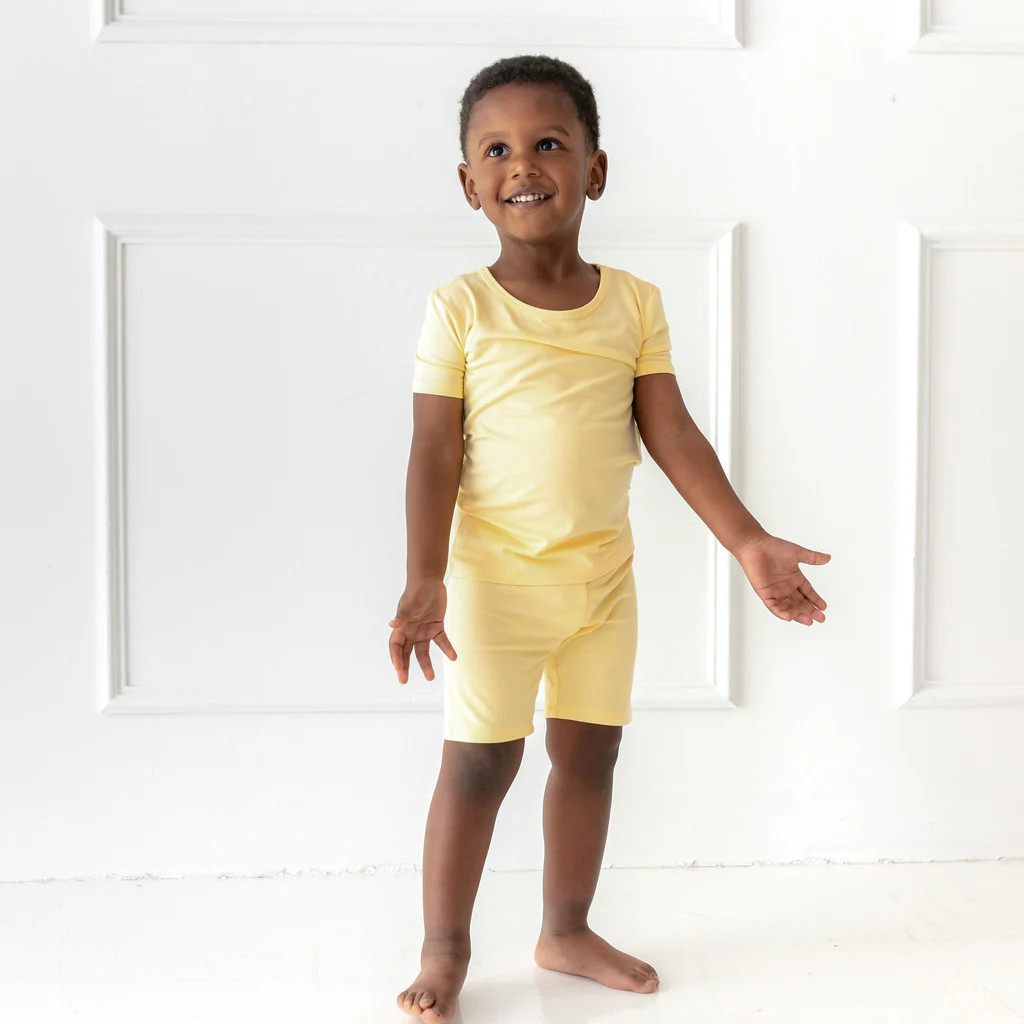 Short Sleeve Pajamas in Lilikoi | Kyte Baby