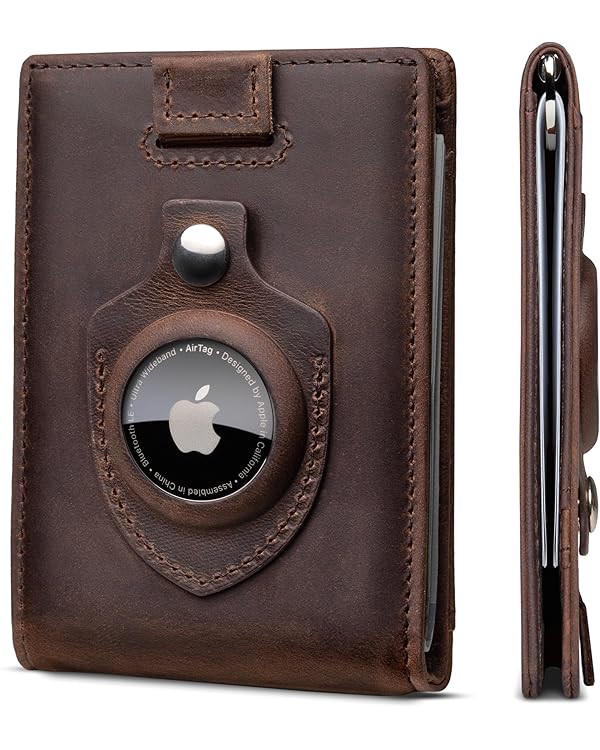 SERMAN BRANDS RFID Blocking Slim Bifold Genuine Leather Minimalist Front Pocket Wallets for Men w... | Amazon (US)