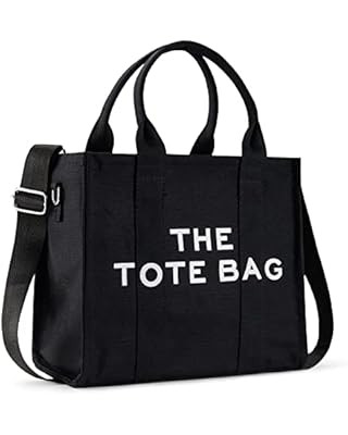 JQWSVE Canvas Tote Bags for Women Handbag Tote Purse with Zipper Canvas Crossbody Bag for Office,... | Amazon (US)