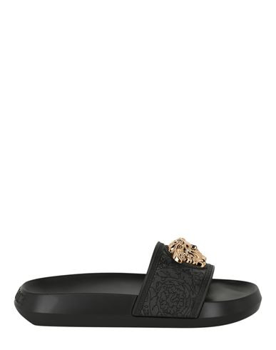 Versace Medusa Pool Slide Woman Sandals Black Size 9 Rubber | YOOX (US)