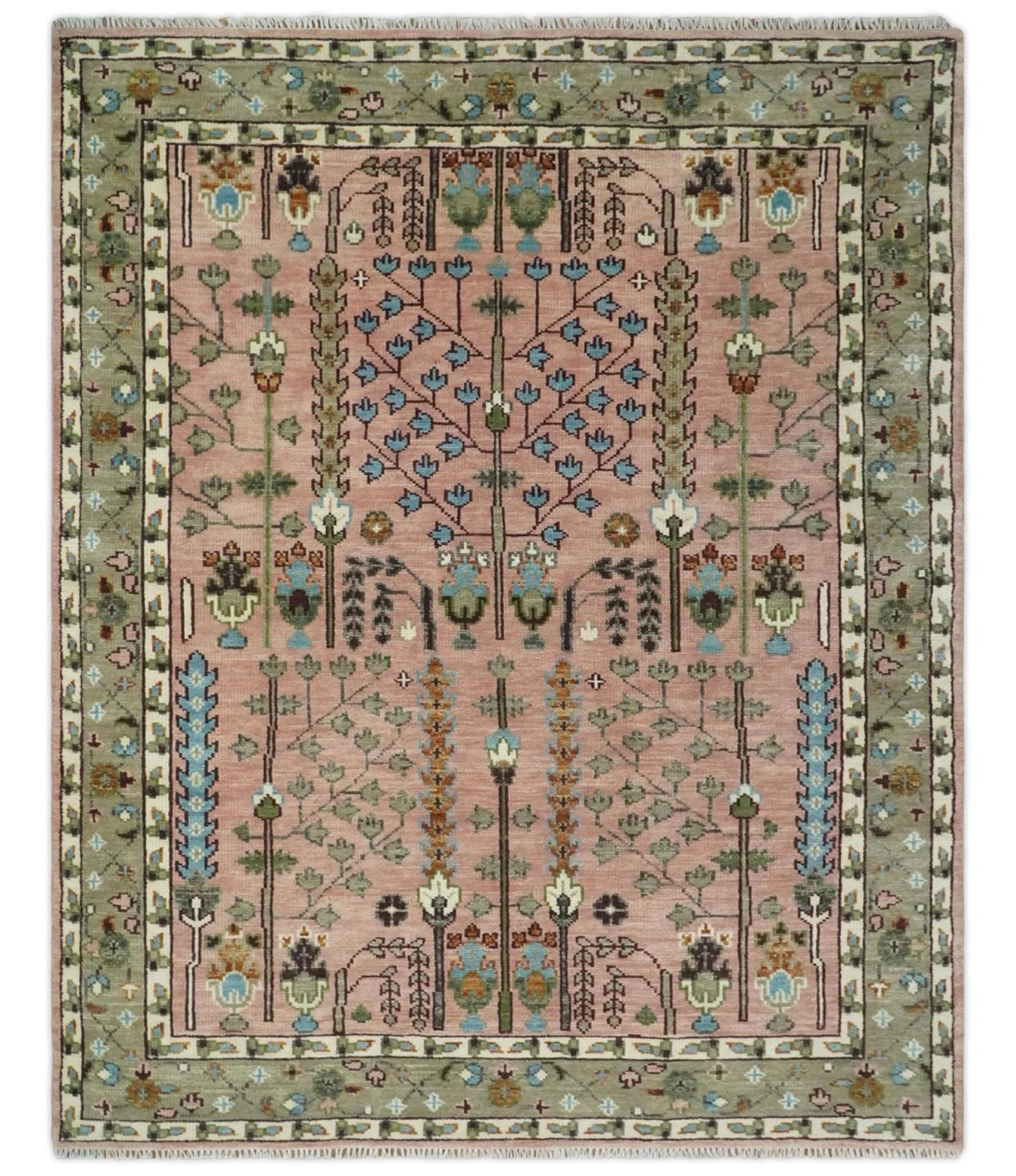 This green and pink hand knotted rug is the number one item on my Christmas list this year 🥹gift#LTKsalealert #LTKhome

#LTKGiftGuide