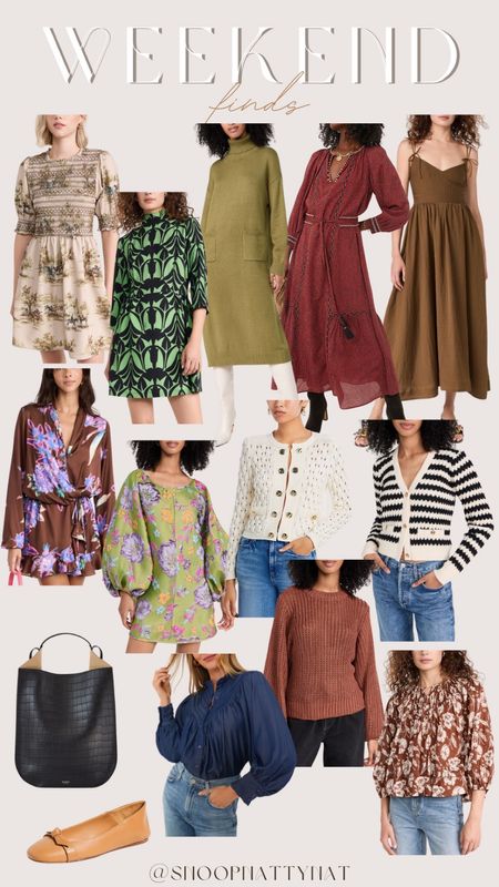 Weekend finds - Shopbop finds - tuckernuck - preppy outfits - preppy style - chic dresses - fall fashion - fall sweater inspo - fall outfit ideas - fall accessories - ballet flats

#LTKstyletip #LTKSeasonal