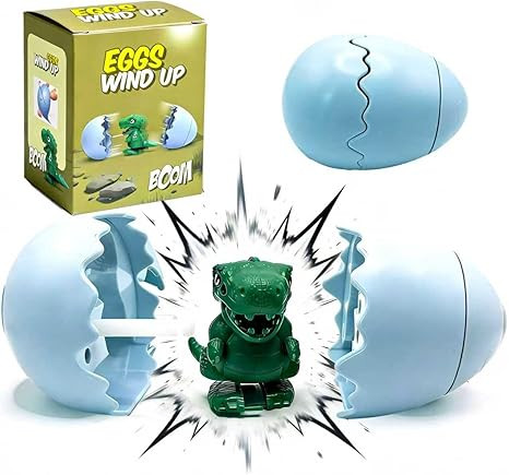 Wind Up Dinosaur Easter Eggs Toys That Hatch with Magic Spin - Easter Basket Stuffers & Egg Hunt ... | Amazon (US)