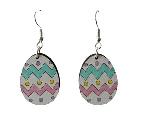 Hand-Painted Easter Egg Earrings (Sterling-Silver) | Amazon (US)