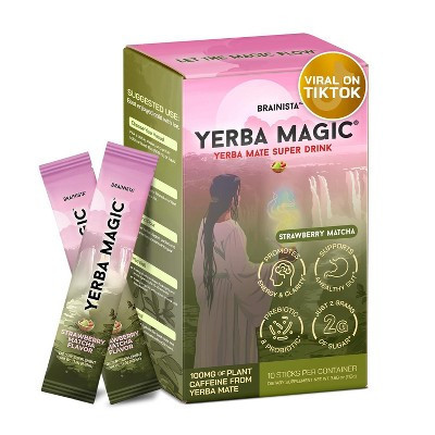 Yerba Magic Strawberry Matcha - 10 Stick Pack | Instant Yerba Mate Tea | Target