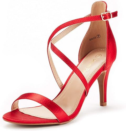 DREAM PAIRS Women's DOLCE Fashion Stilettos Open Toe Pump Heel Sandals | Amazon (US)