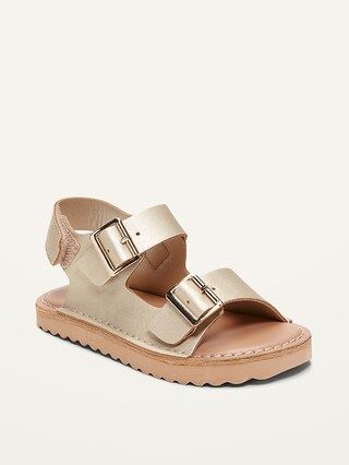 Faux-Leather Double-Buckle Sandals for Toddler Girls | Old Navy (US)